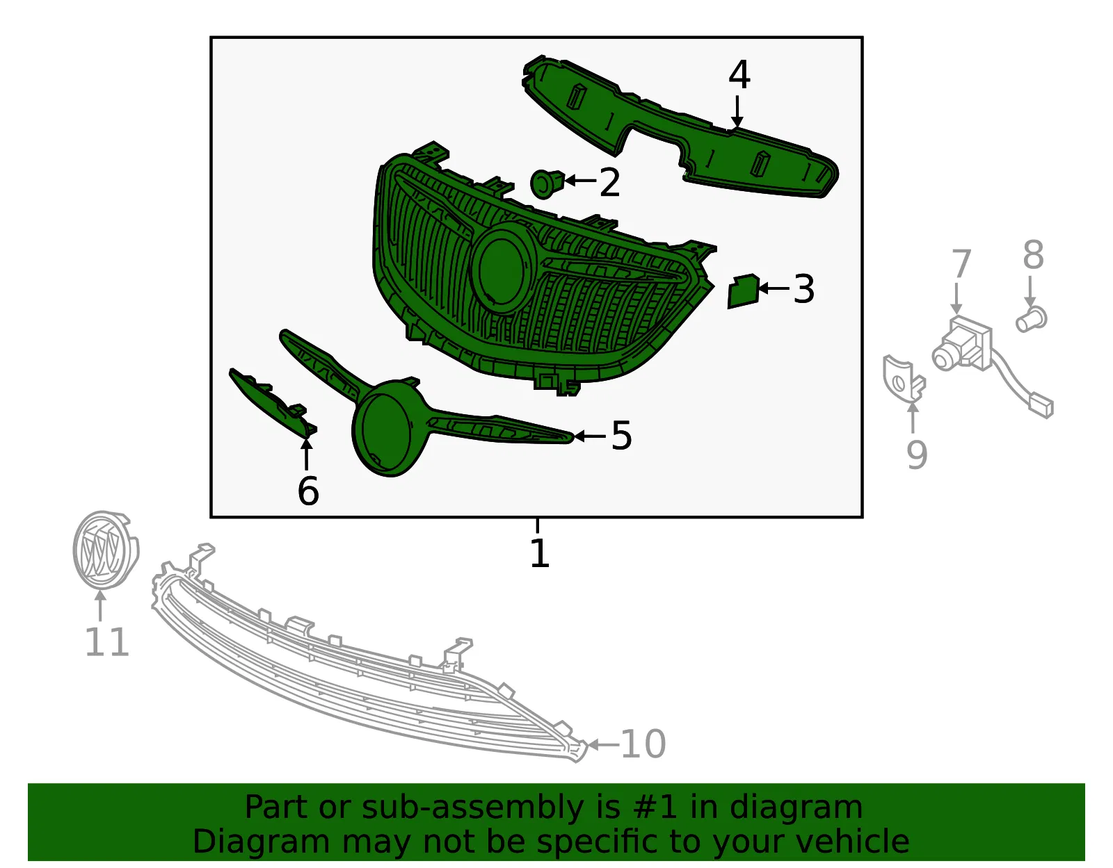 Front Grille - GM (84387502) - view 4