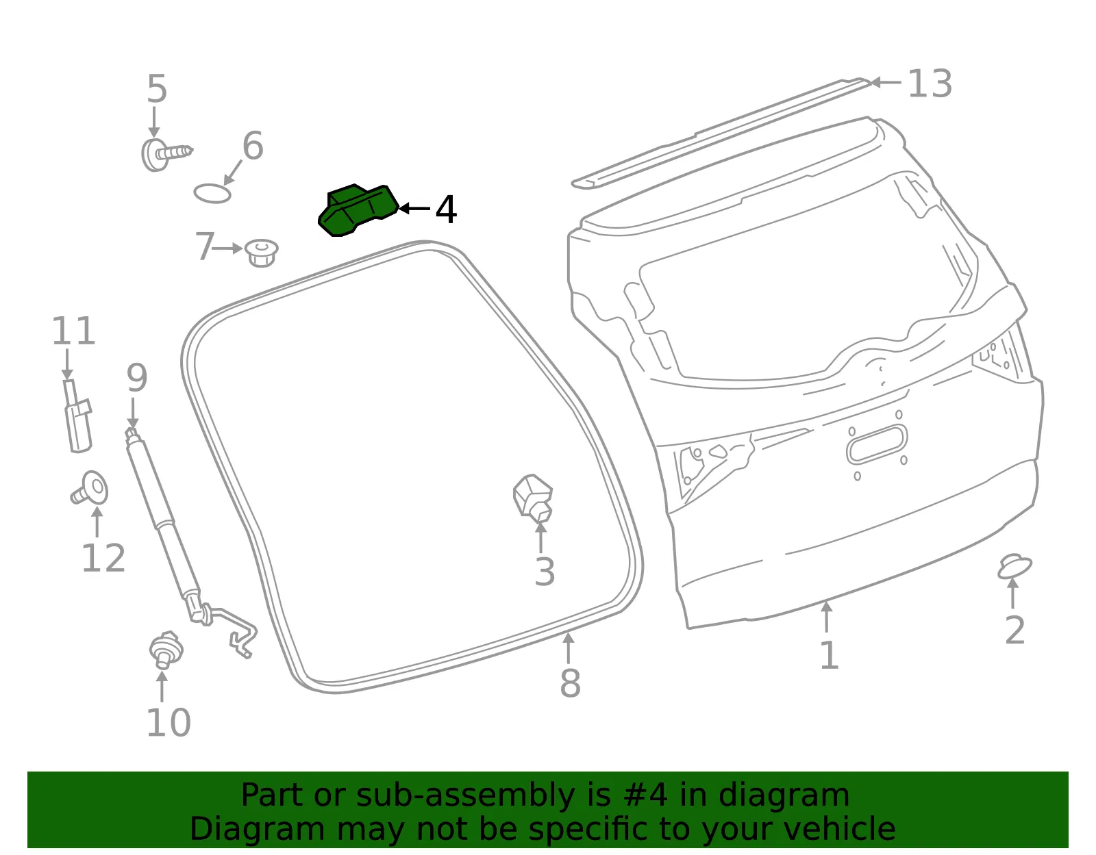 Hinge - Driver's Side (LH) - GM (84392456) - view 4