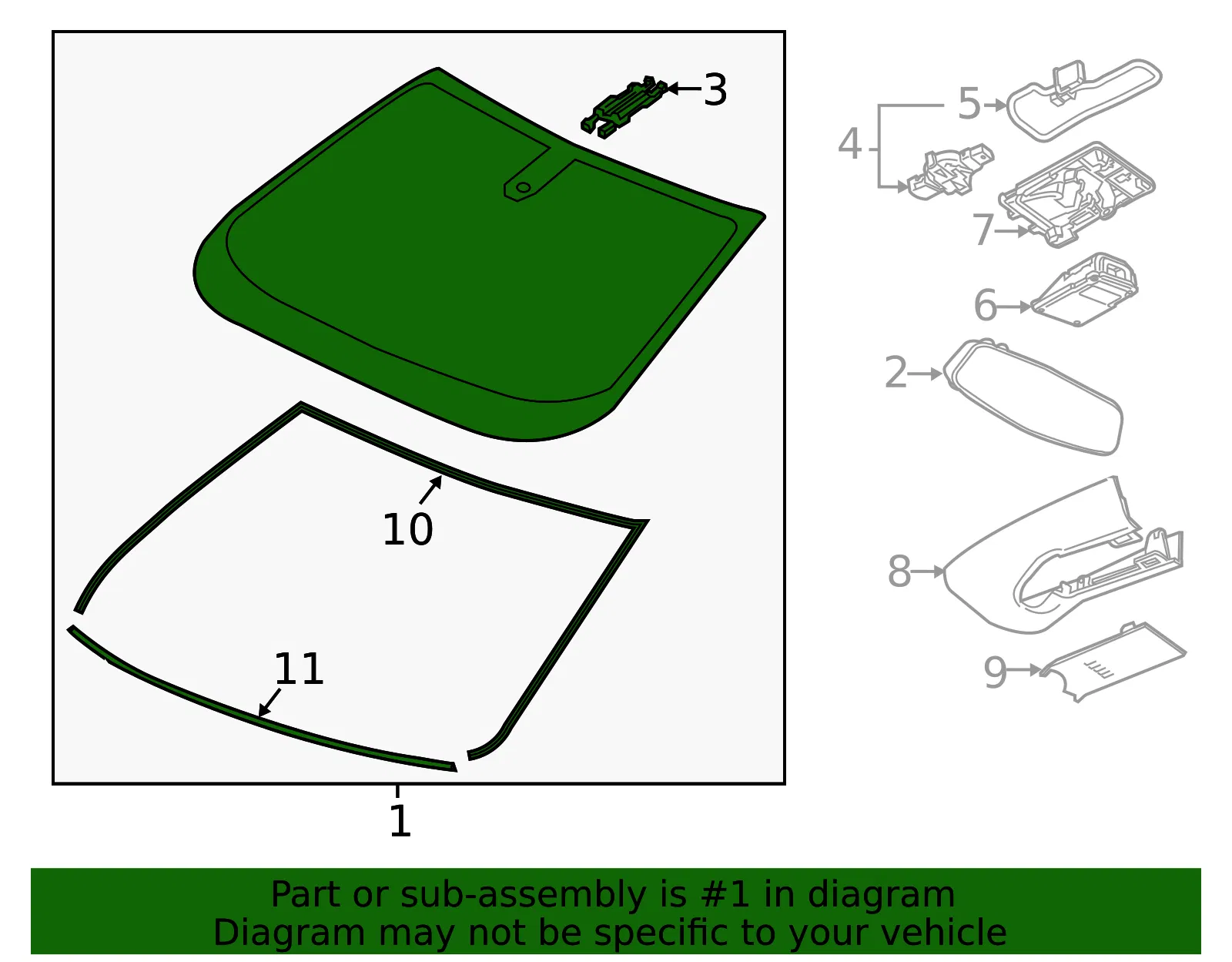 Windshield - GM (84397697) - view 3