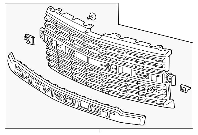 Front Grille - GM (84401129) - view 2