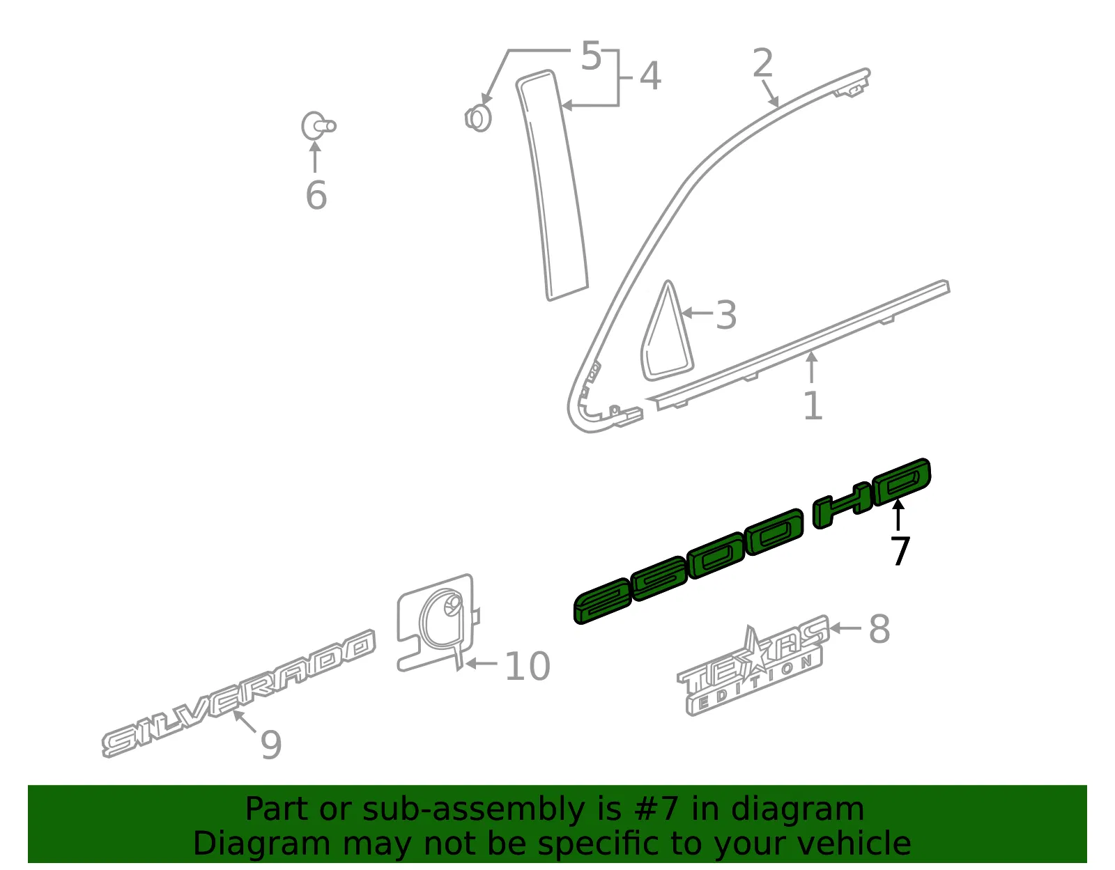 Nameplate - GM (84402415) - view 4