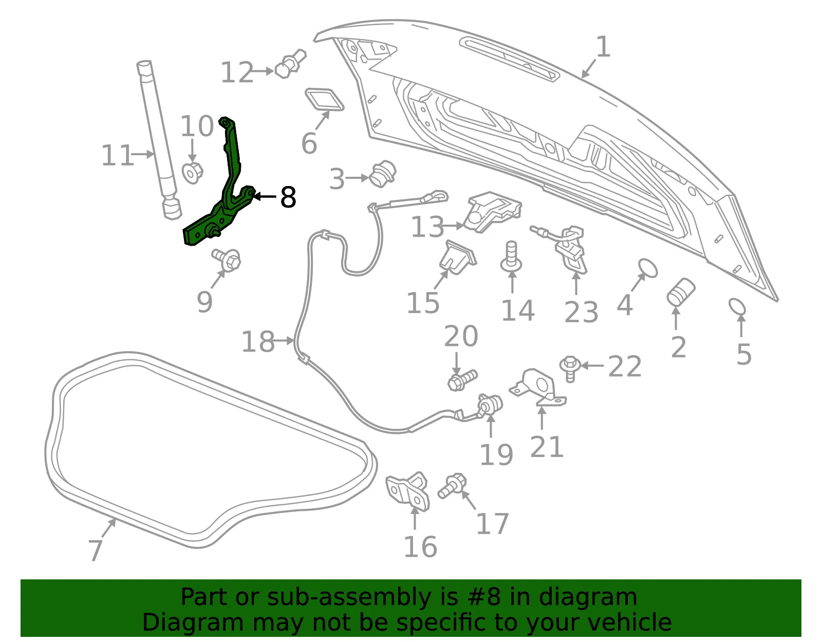 Hinge - Passenger Side (RH) - GM (84405980) - view 4