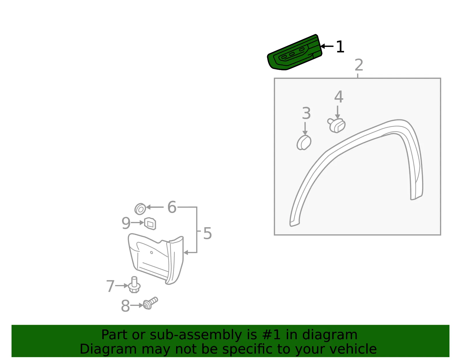 Fender Molding - GM (84431329) - view 4
