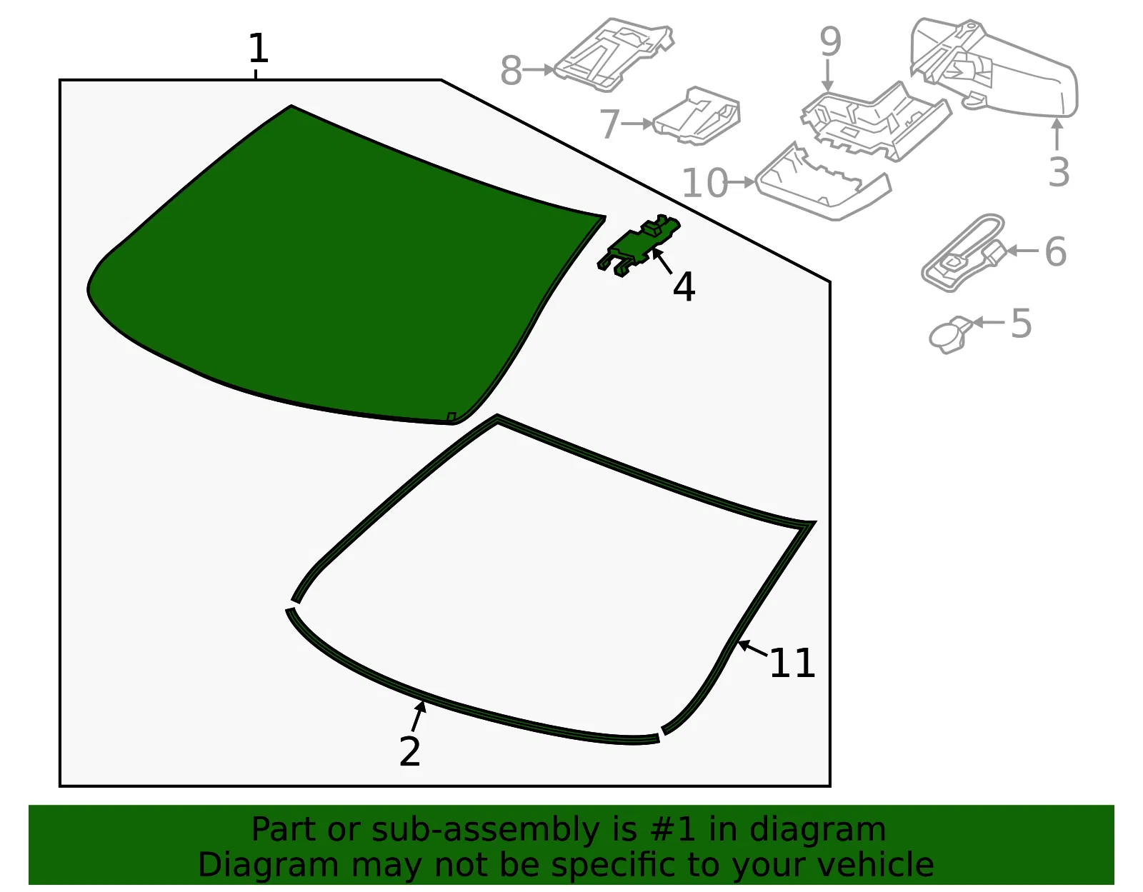 Windshield - GM (84431401) - view 3