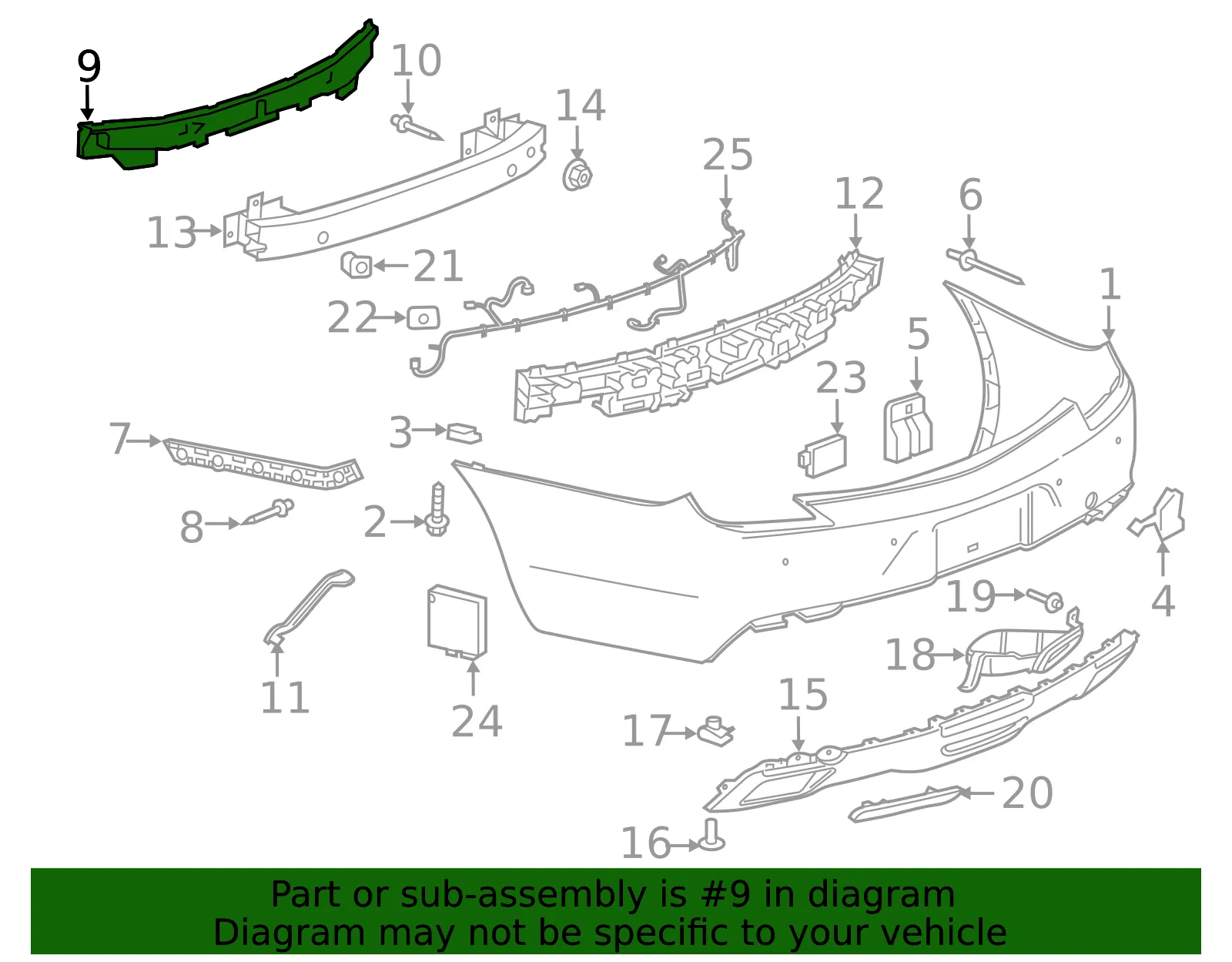 Bumper Cover Bracket - GM (84433896) - view 3