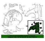 Front Driver Side Engine Splash Shield - GM (84450469) - view 4