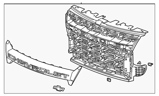 Front Grille - GM (84457396) - view 2