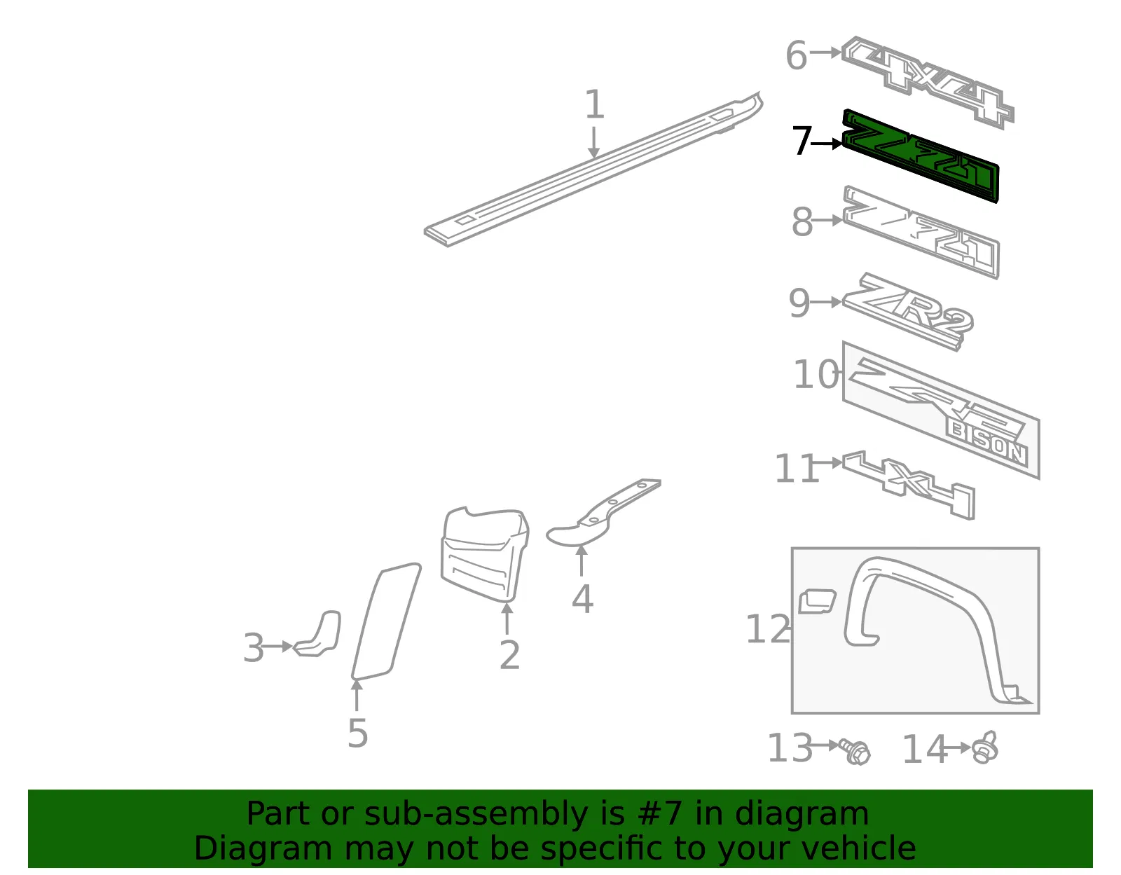 Pickup Box Side Decal - GM (84467006) - view 4