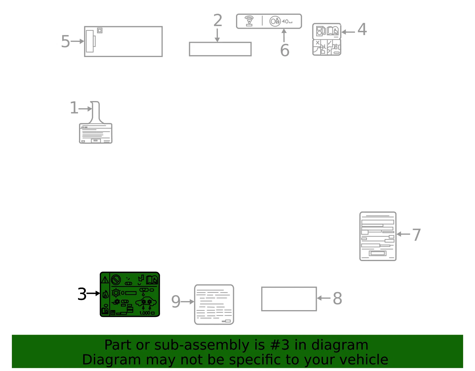 Caution Label - GM (84468773) - view 3