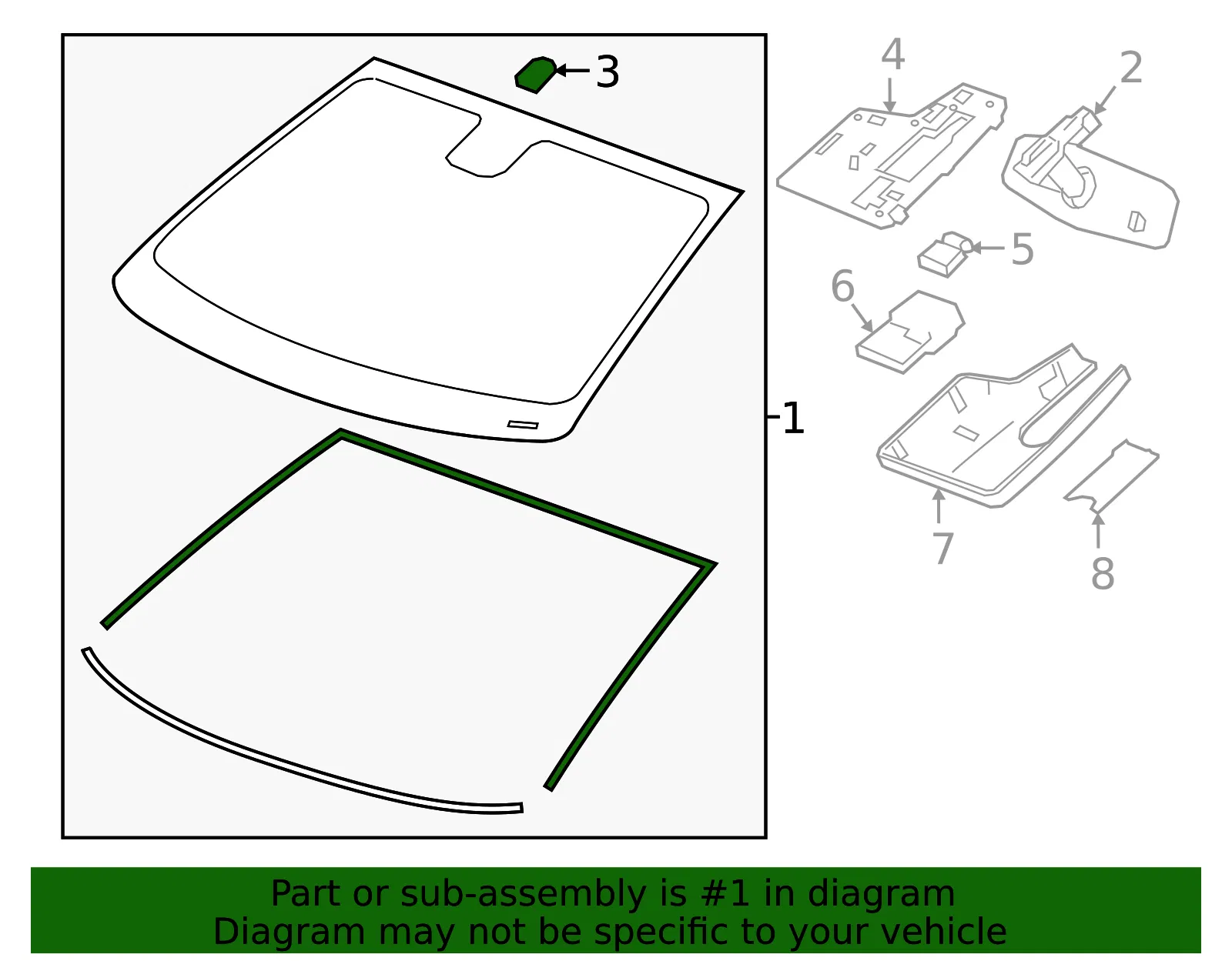 Windshield - GM (84515102) - view 3