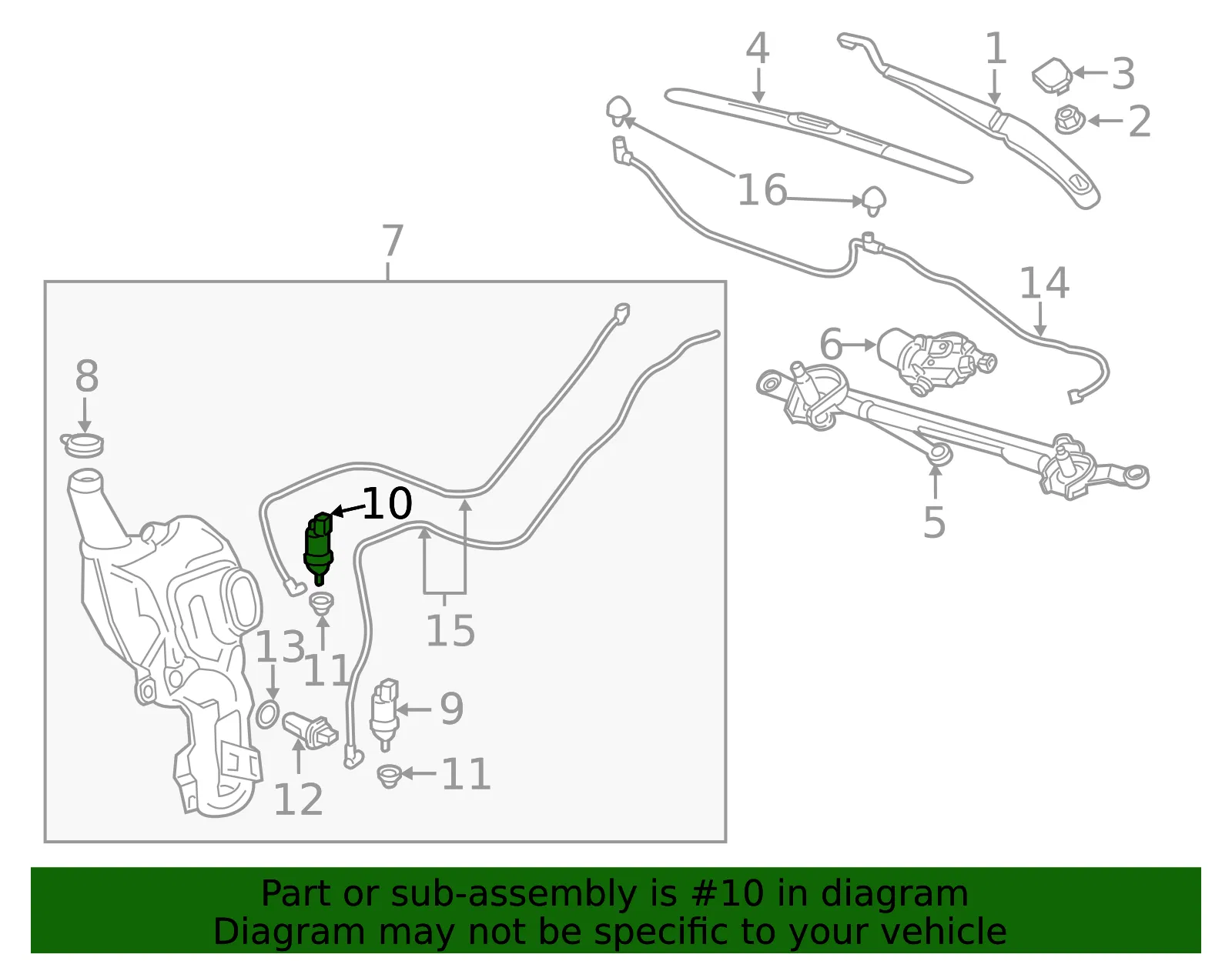 Windshield Washer Pump - GM (84518405) - view 5