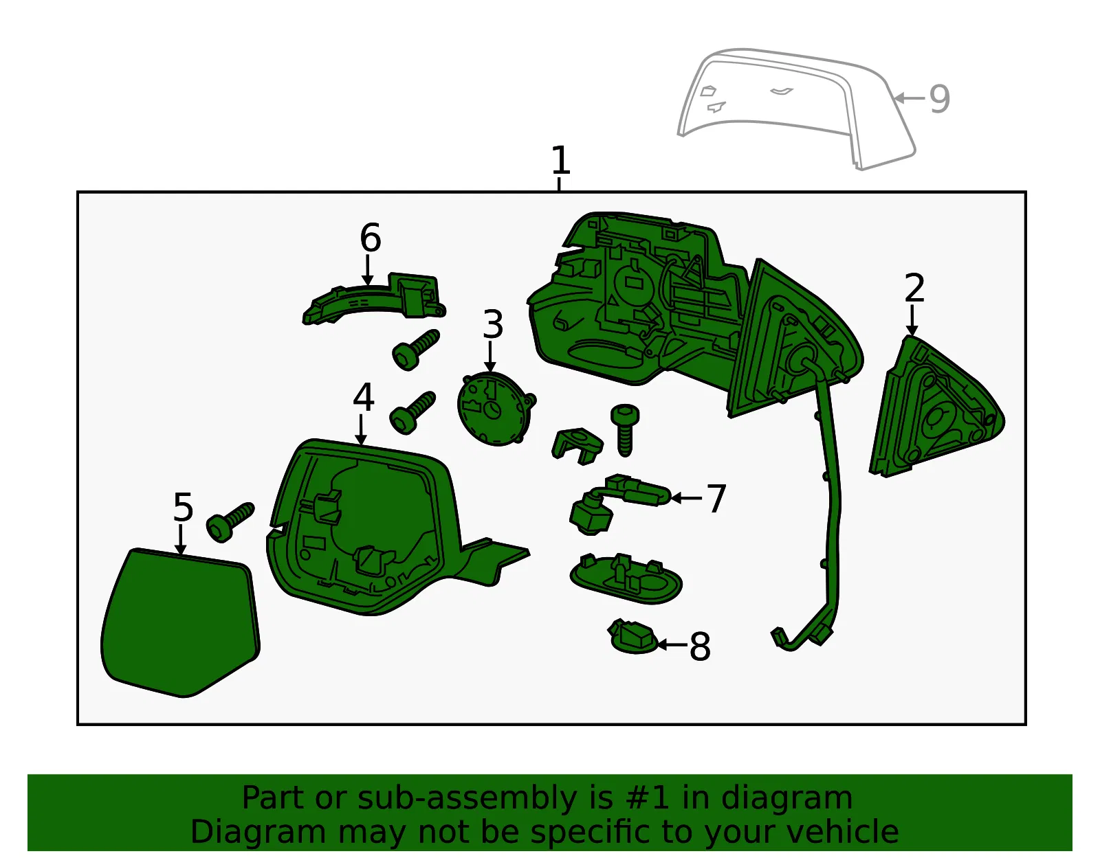 Mirror Assembly - GM (84520332) - view 5