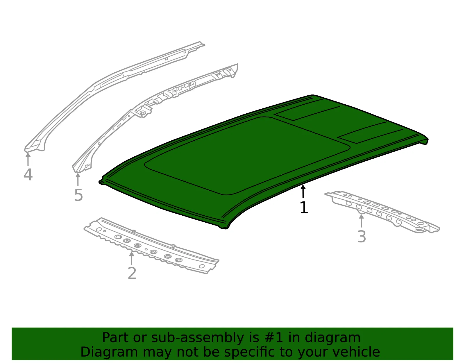 Roof Panel - GM (84526331) - view 3