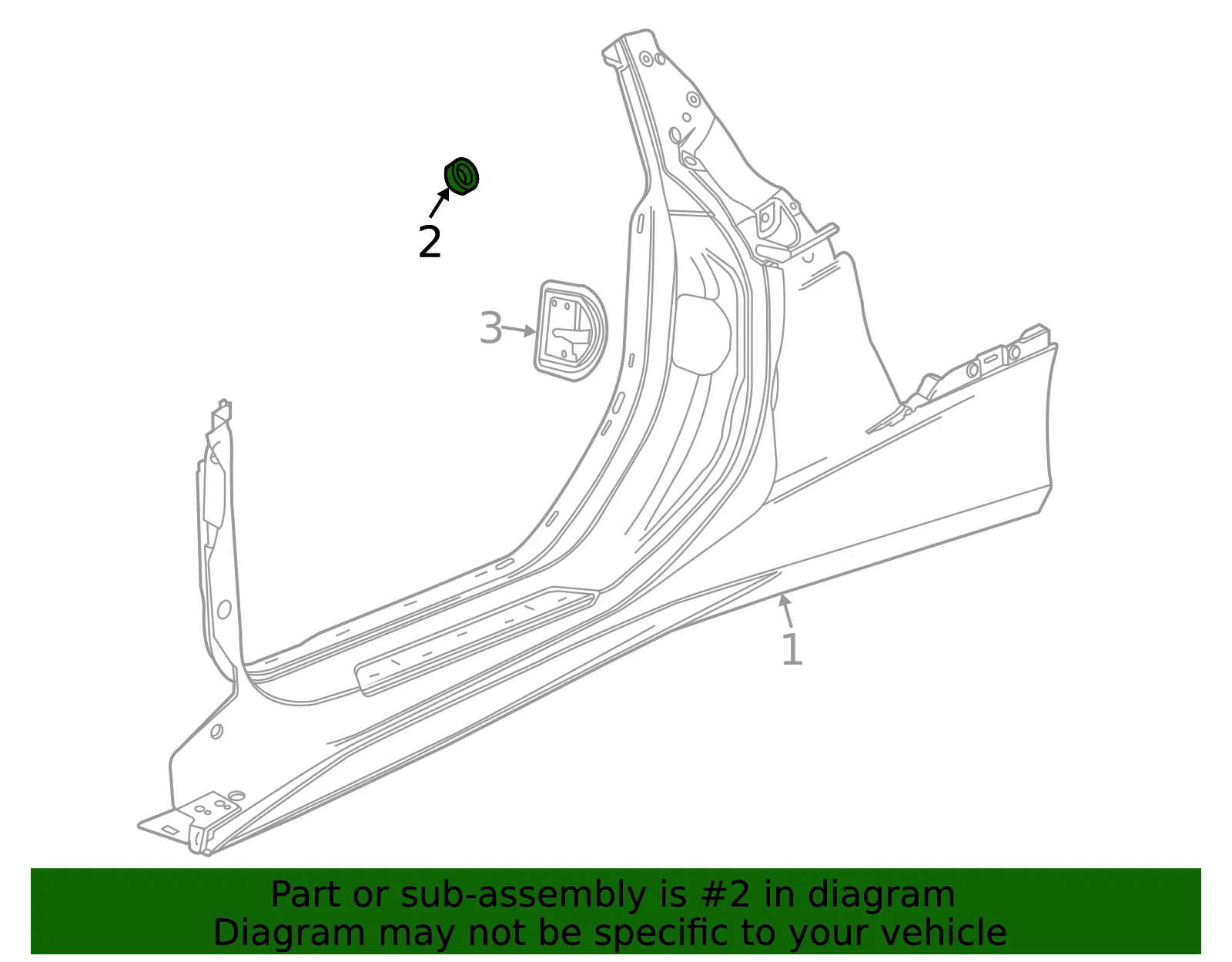 B-Pillar Upper Baffle - GM (84535264) - view 3
