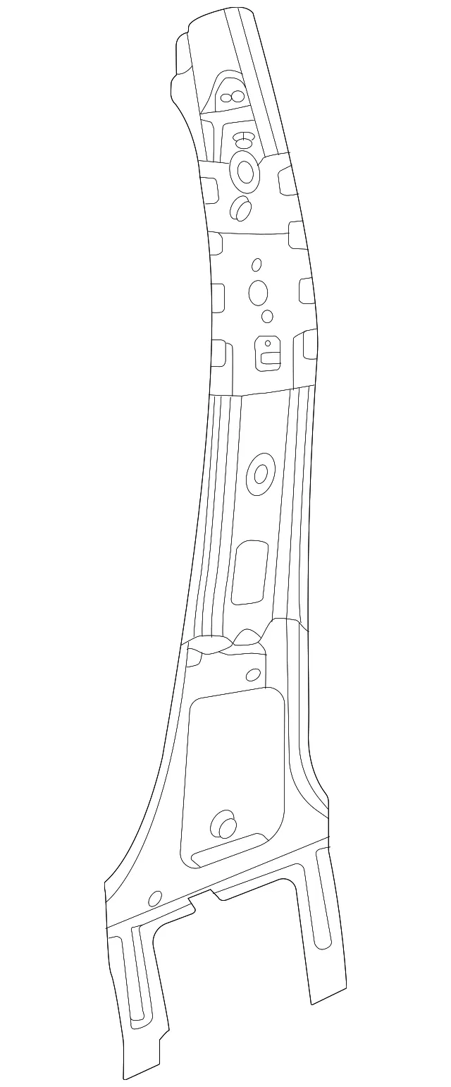 Driver Side Center Pillar Inner Panel - GM (84544676) - view 2
