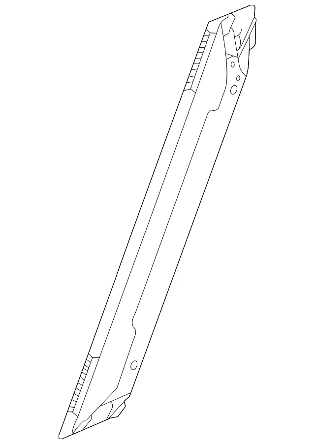 Driver Side Body Lock Pillar Lower Reinforcement - GM (84550708) - view 3