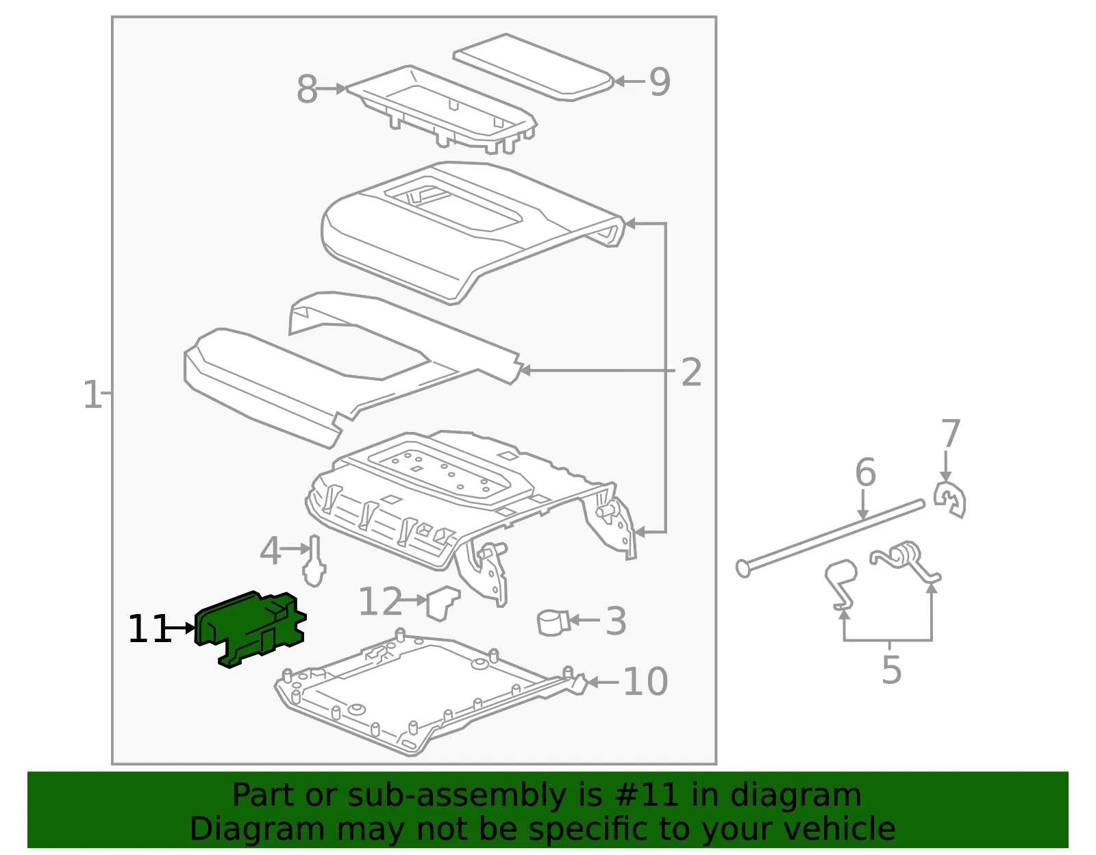 Center Console Latch - GM (84551975) - view 5