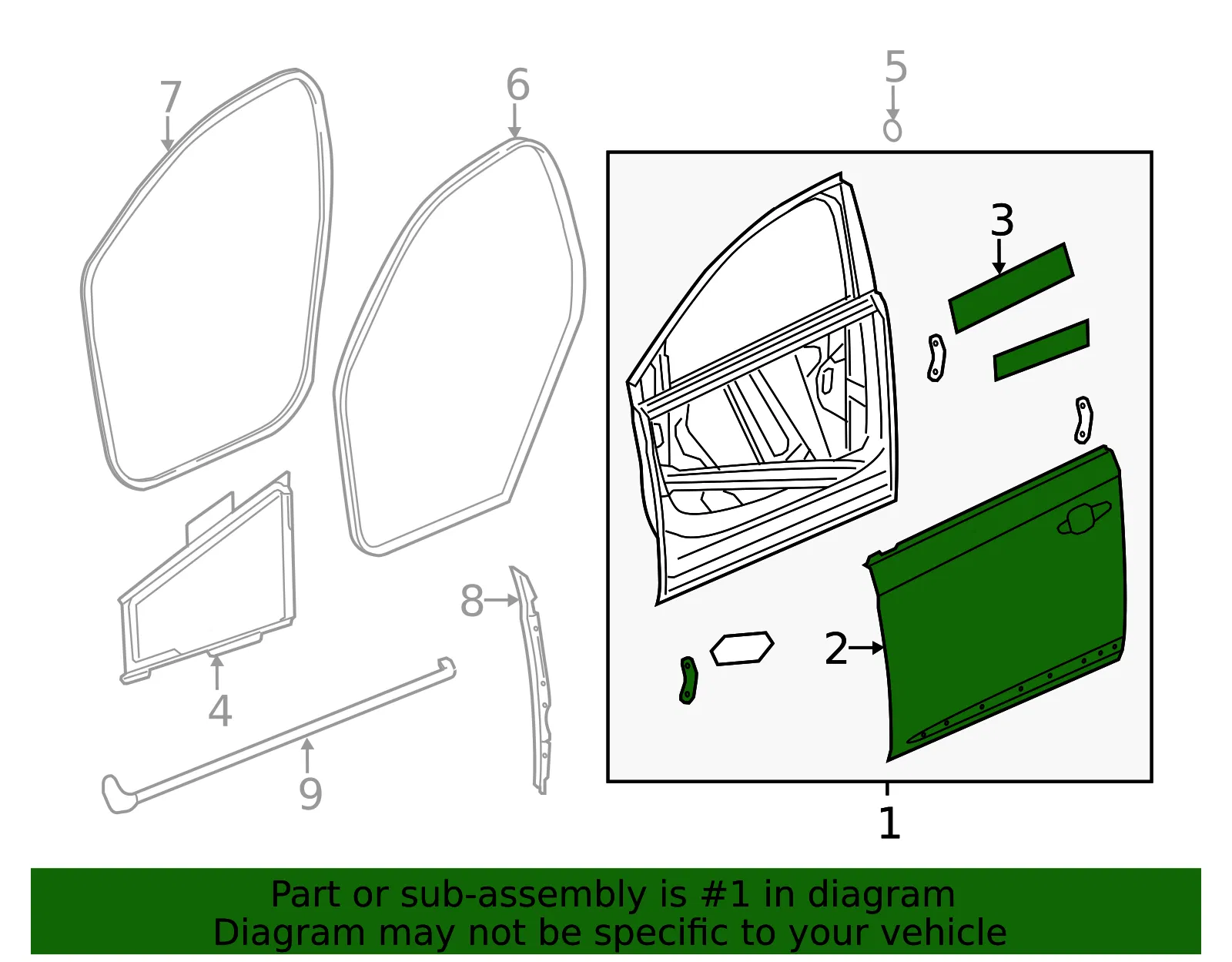 Door Shell - GM (84563583) - view 3
