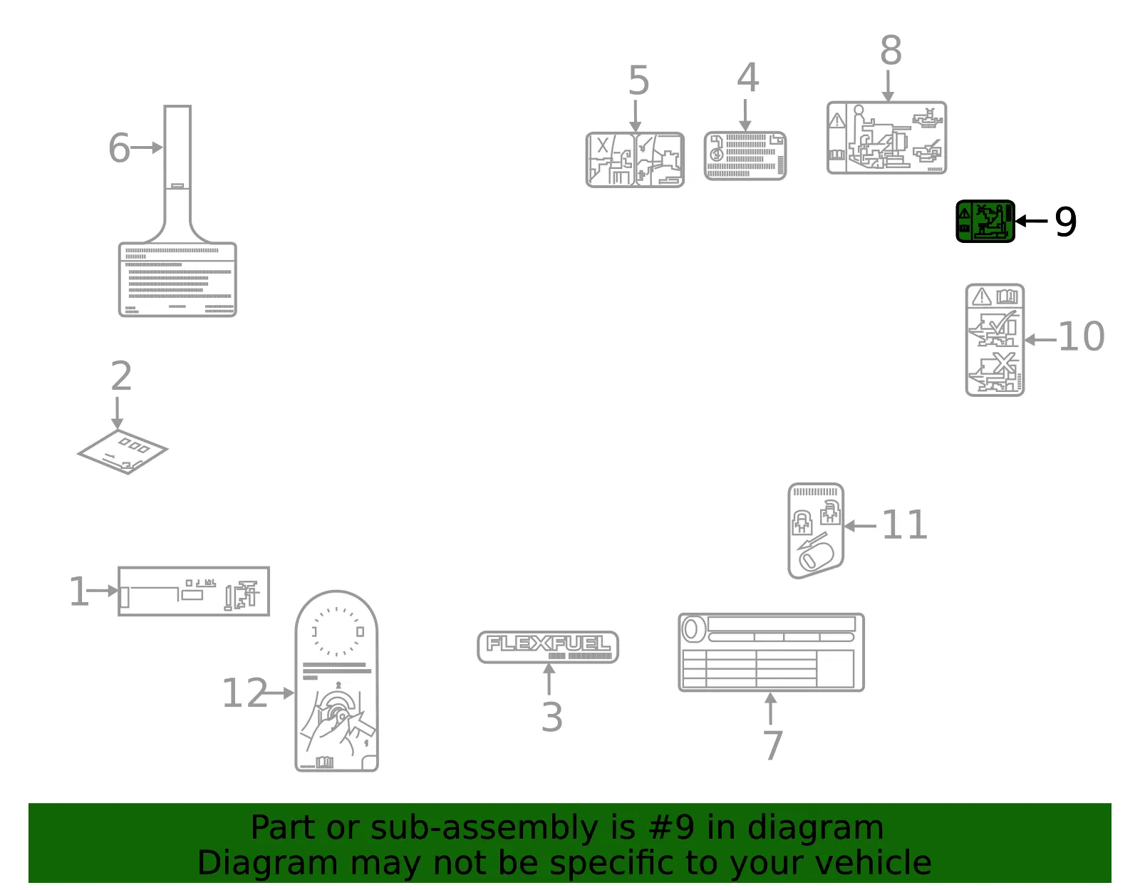 Caution Label - GM (84564766) - view 4