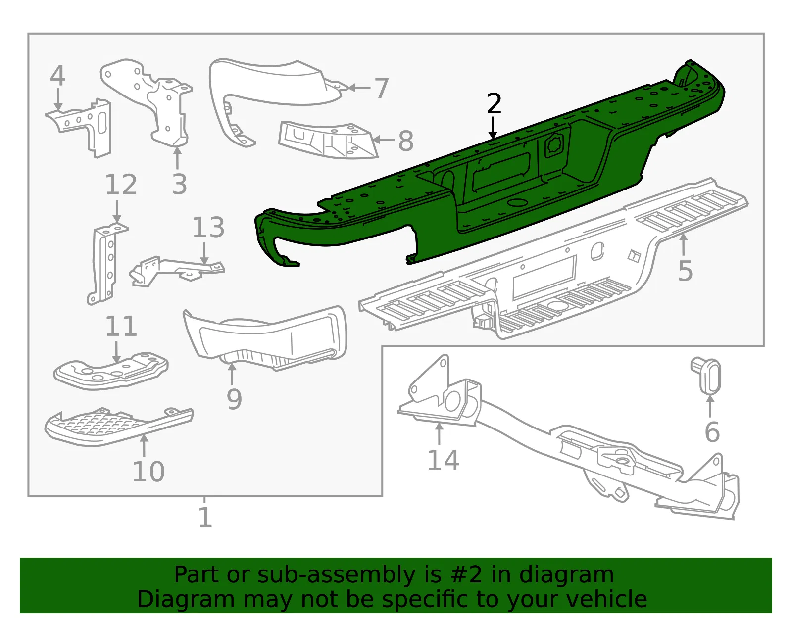 Bumper - GM (84568268) - view 3