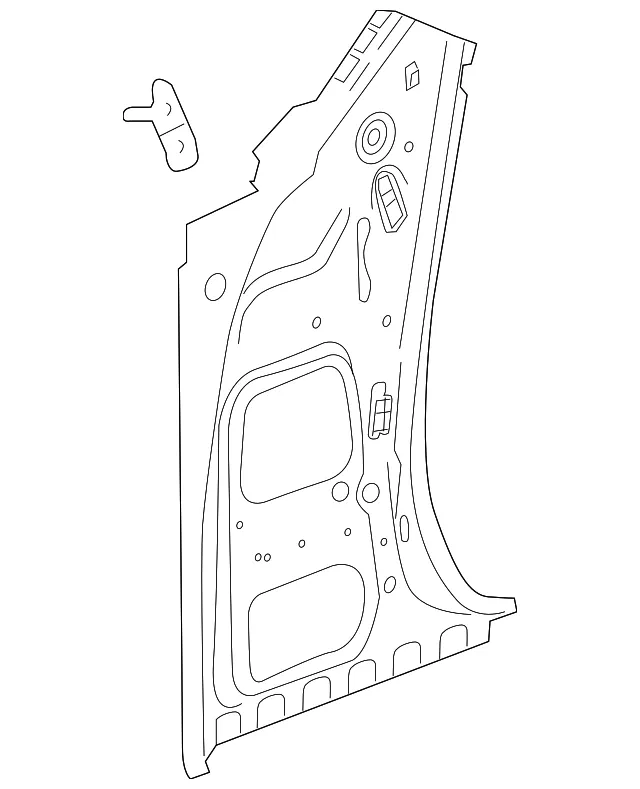 Driver Side Body Hinge Pillar Inner Panel - GM (84572656) - view 2