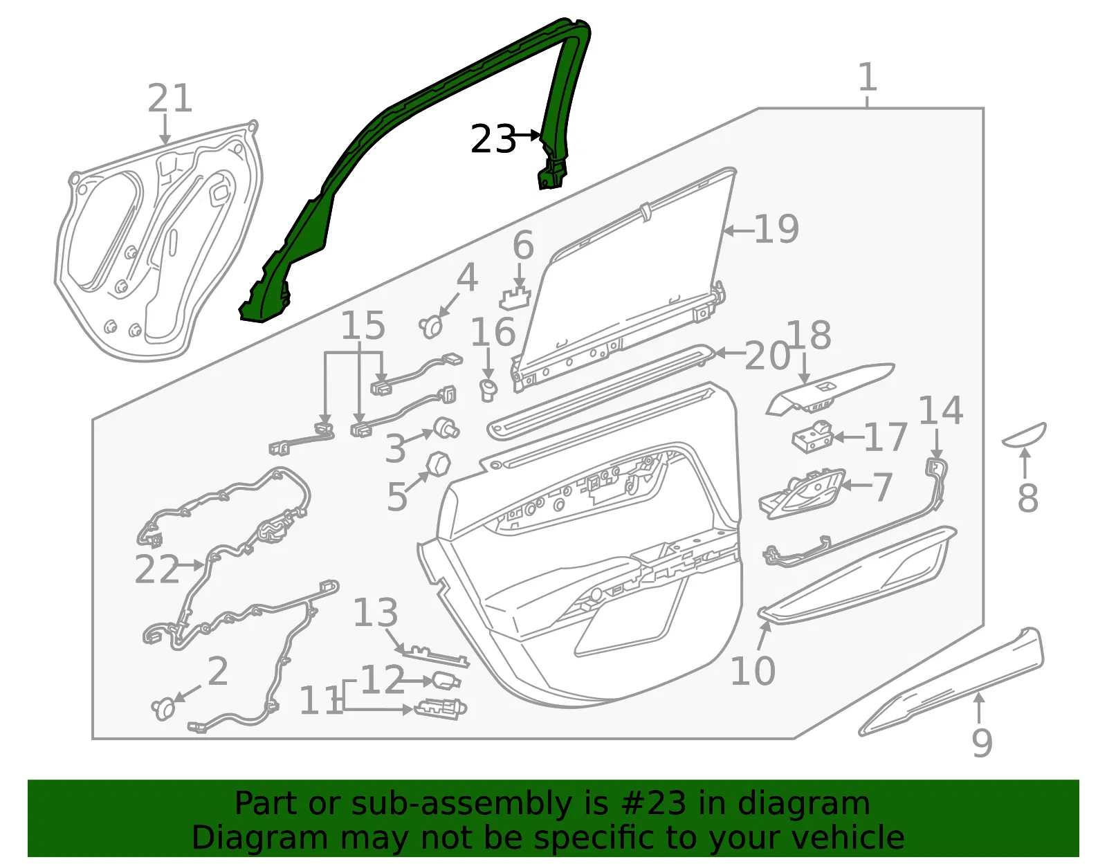 Upper Molding - GM (84588766) - view 4