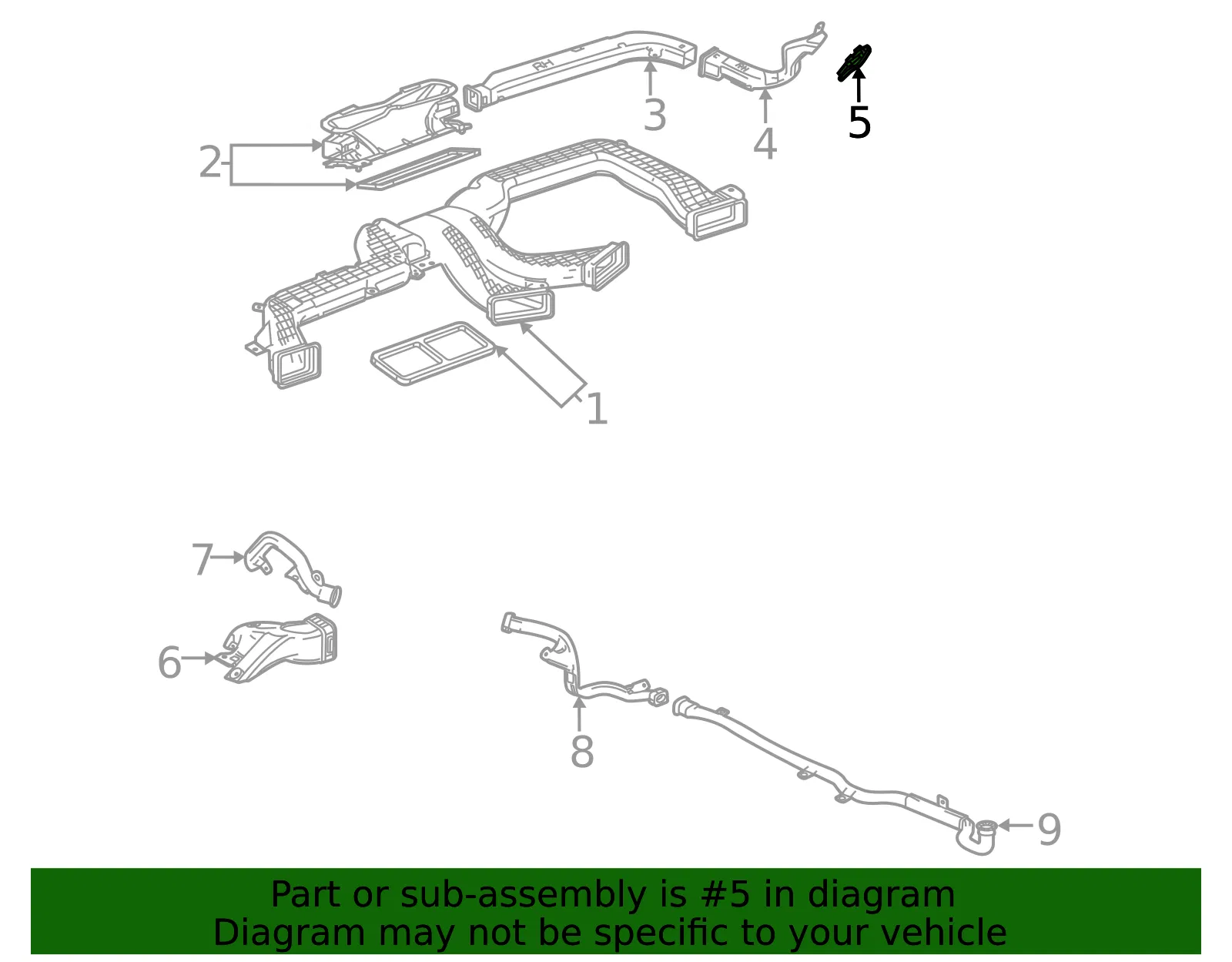 Air Vent Grille - GM (84589021) - view 3