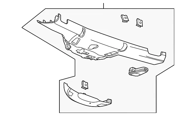Black Windshield Upper Trim Panel - GM (84601724) - view 5