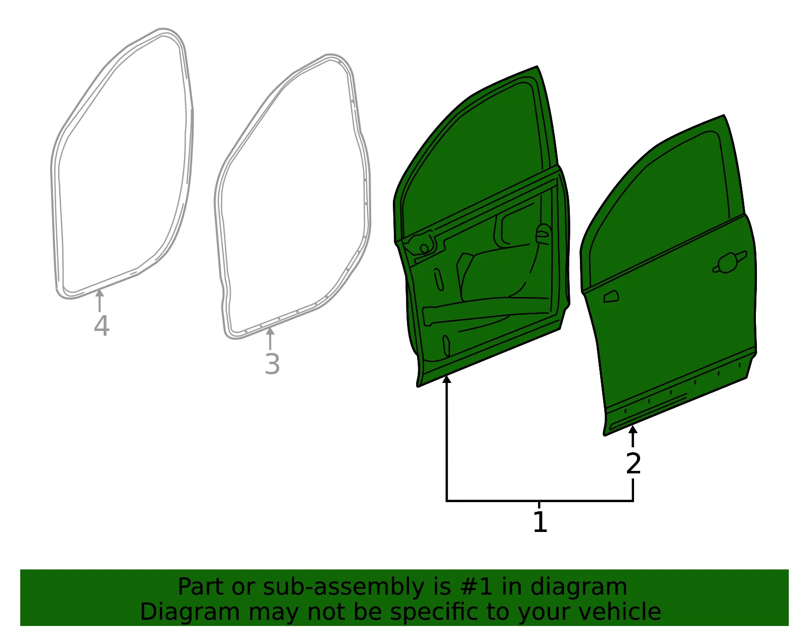 Front Driver Side Door - GM (84606437) - view 3