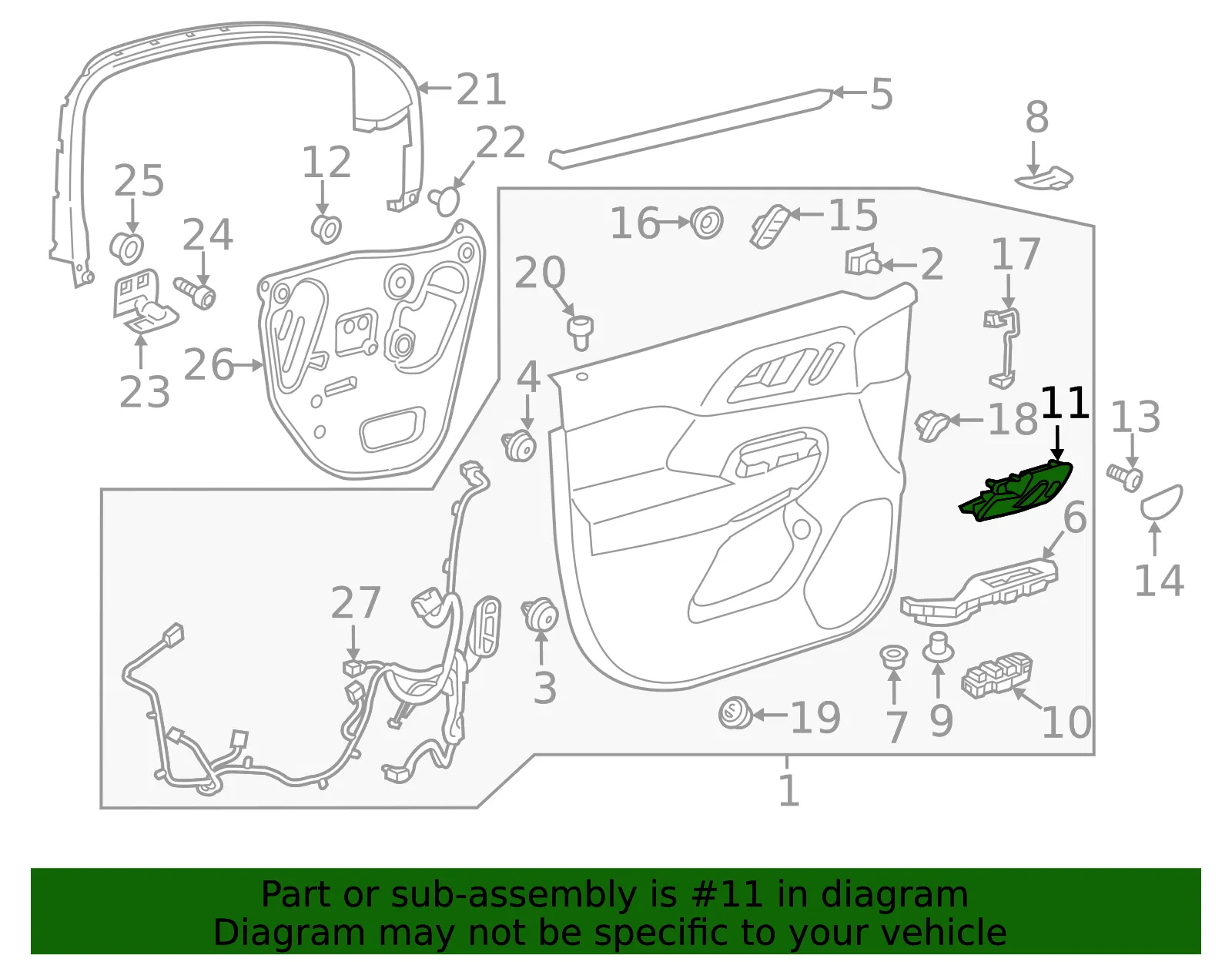 Handle Bezel - GM (84630596) - view 3