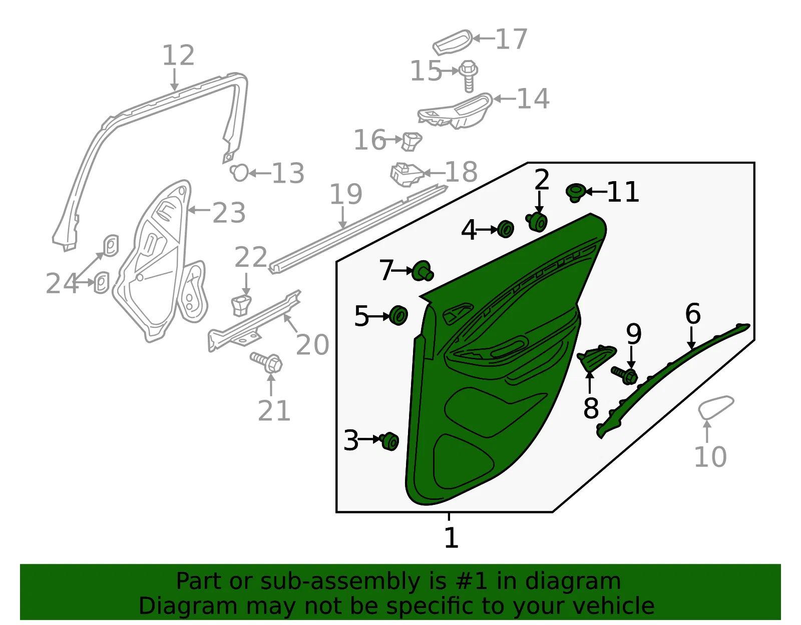 Door Trim Panel - GM (84631313) - view 3