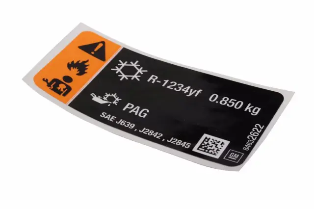 Air Conditioning Refrigerant Charge Label - GM (84632622)