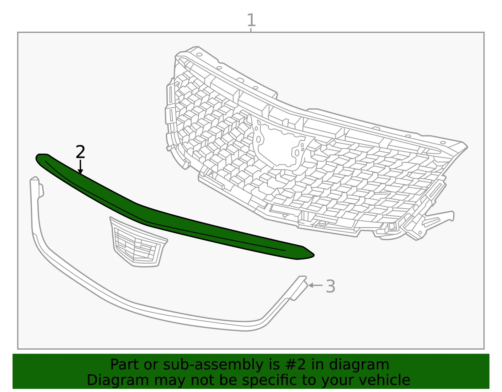 Front Grille Insert - GM (84636623) - view 3
