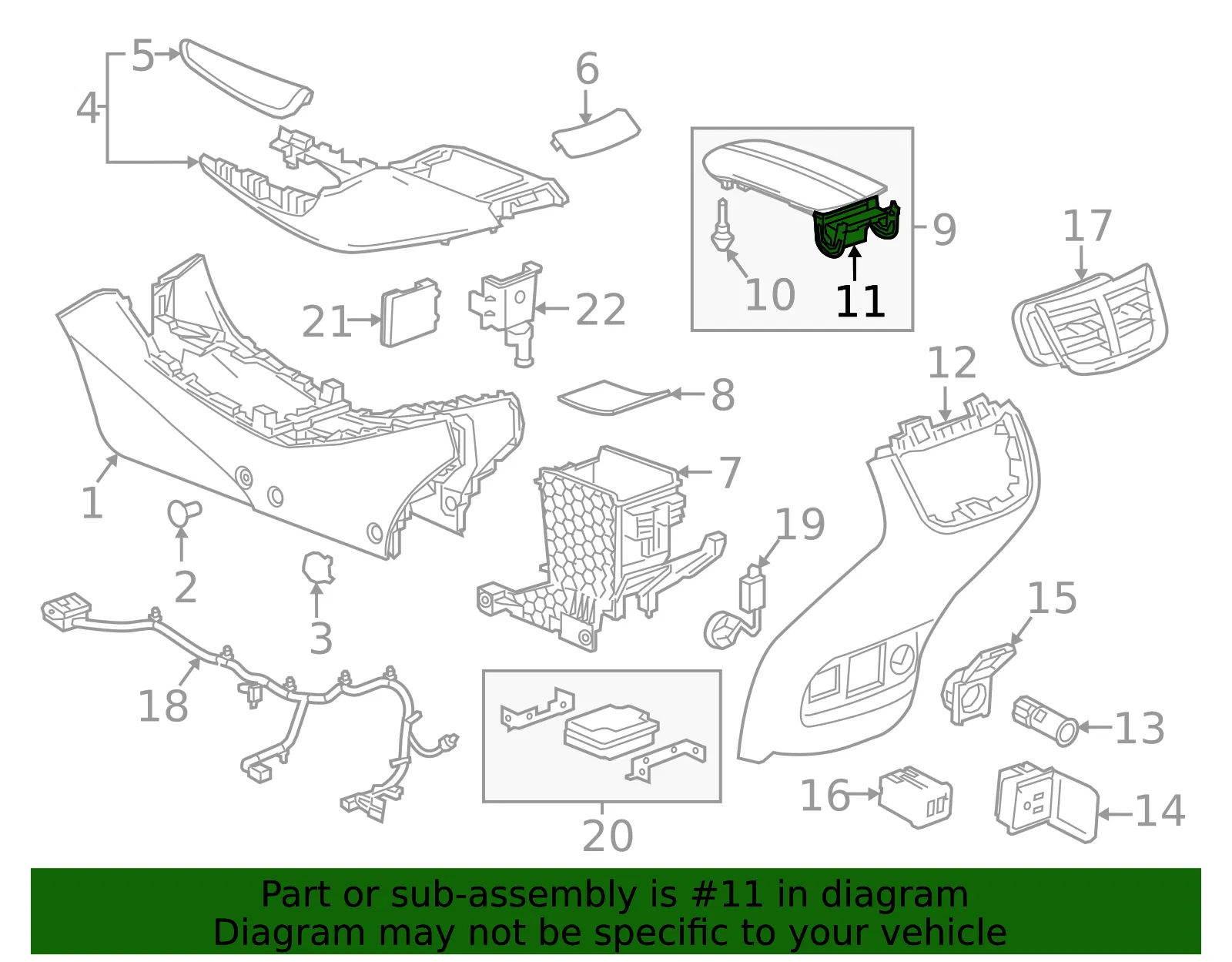 Console Hinge - GM (84642552) - view 4