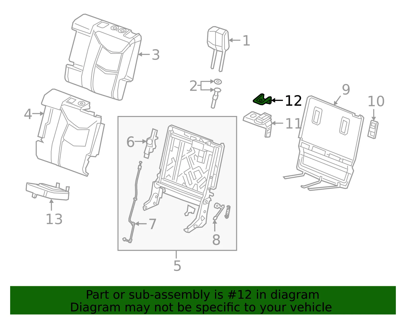 Release Handle Bezel - GM (84649352) - view 3