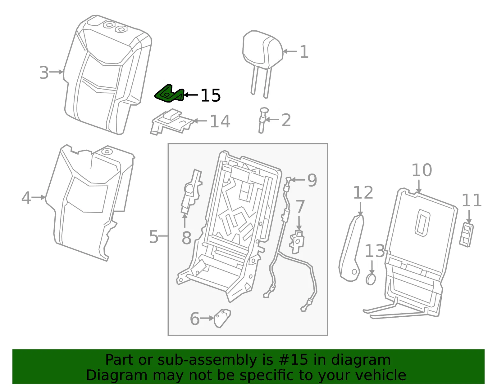 Release Handle Bezel - GM (84649356) - view 3