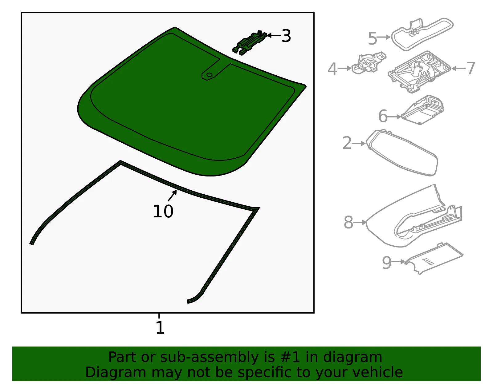 Windshield - GM (84650868) - view 3