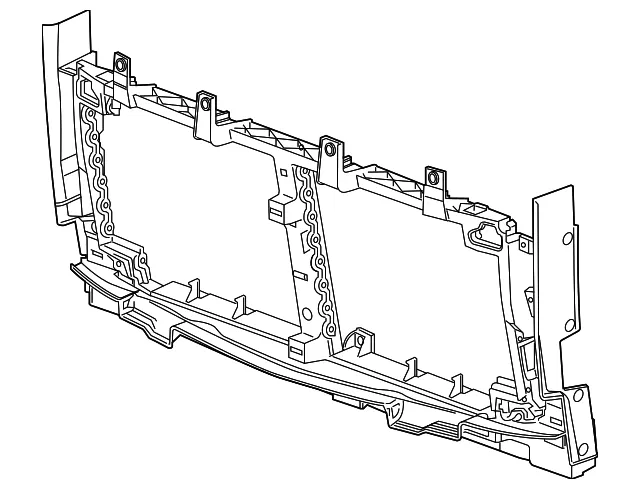 Front Bumper Shutter Frame - GM (84652498) - view 2