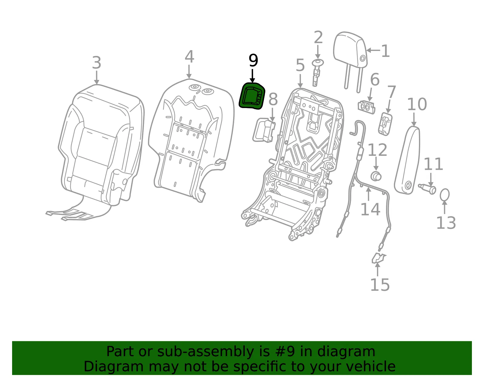Handle Bezel - GM (84654050) - view 3