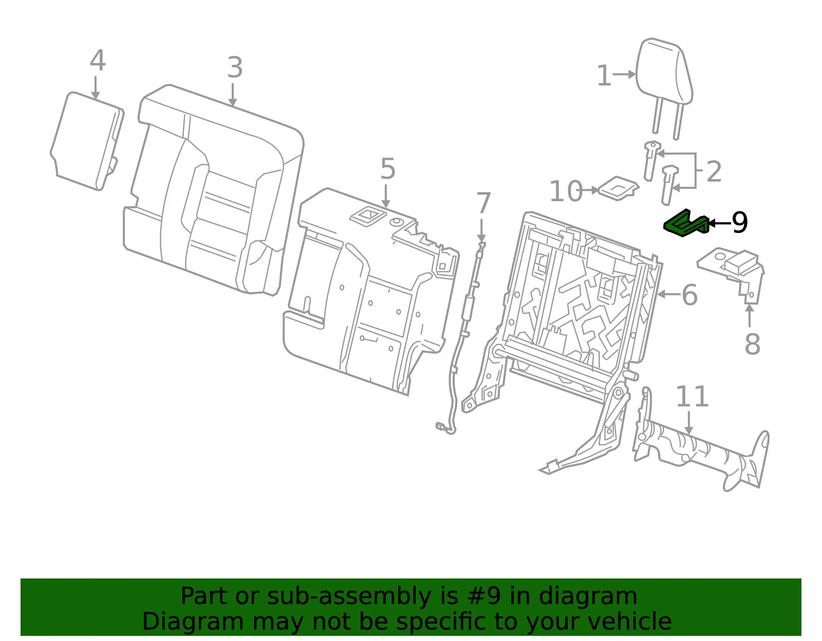 Release Handle Bezel - GM (84654055) - view 3