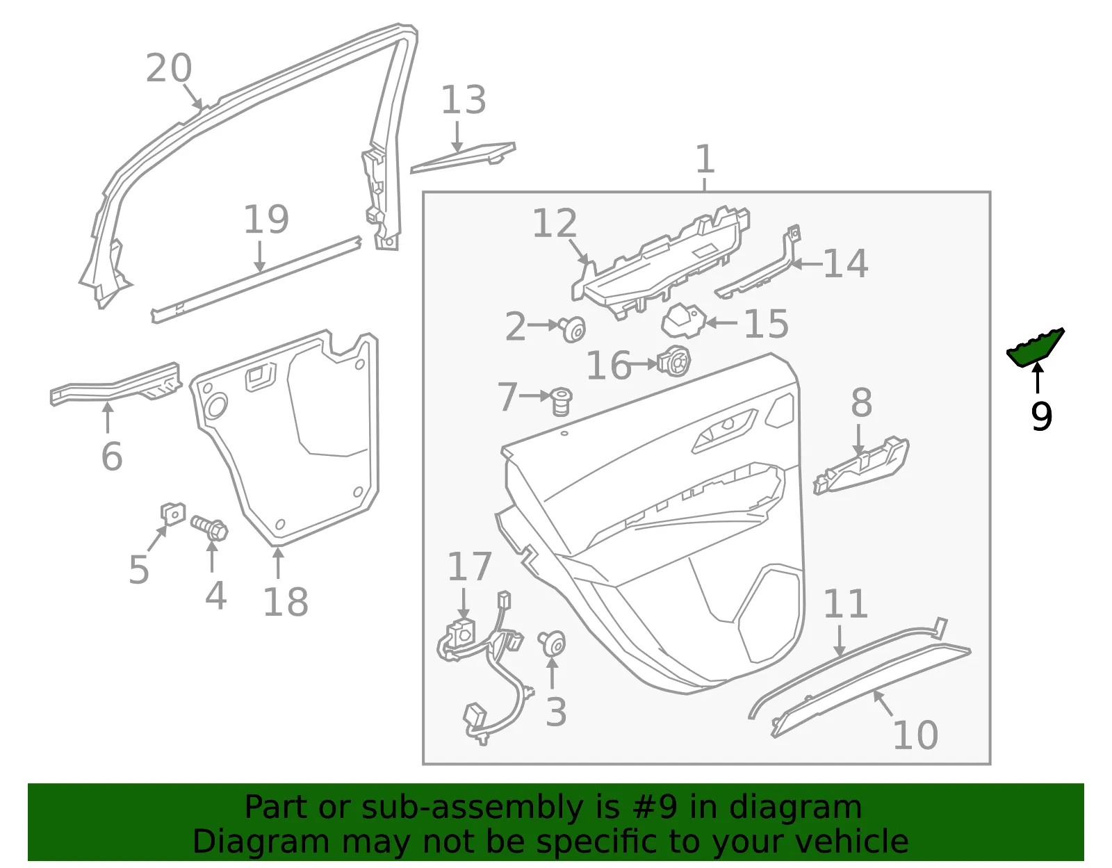 Handle, Inside Cap - GM (84654895) - view 4