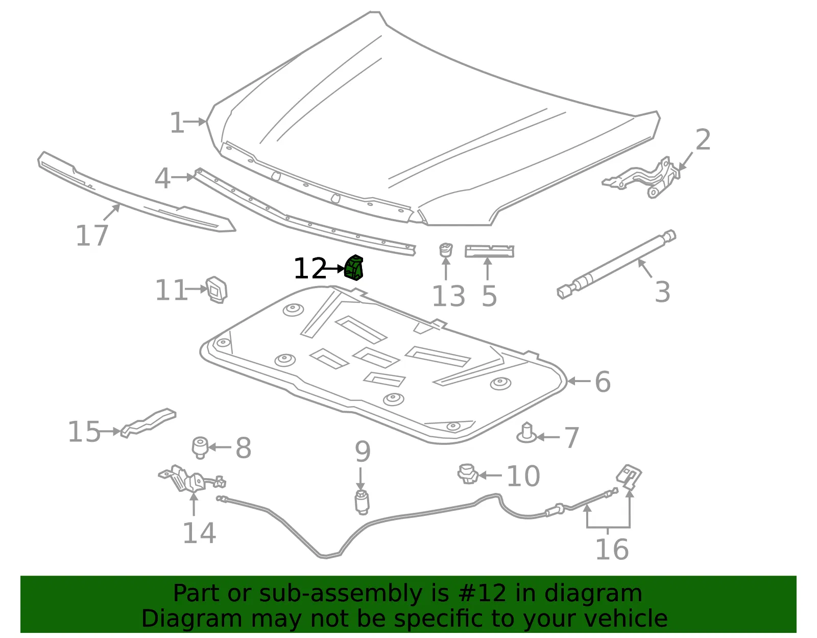 Hood Front Bumper - GM (84655839) - view 4