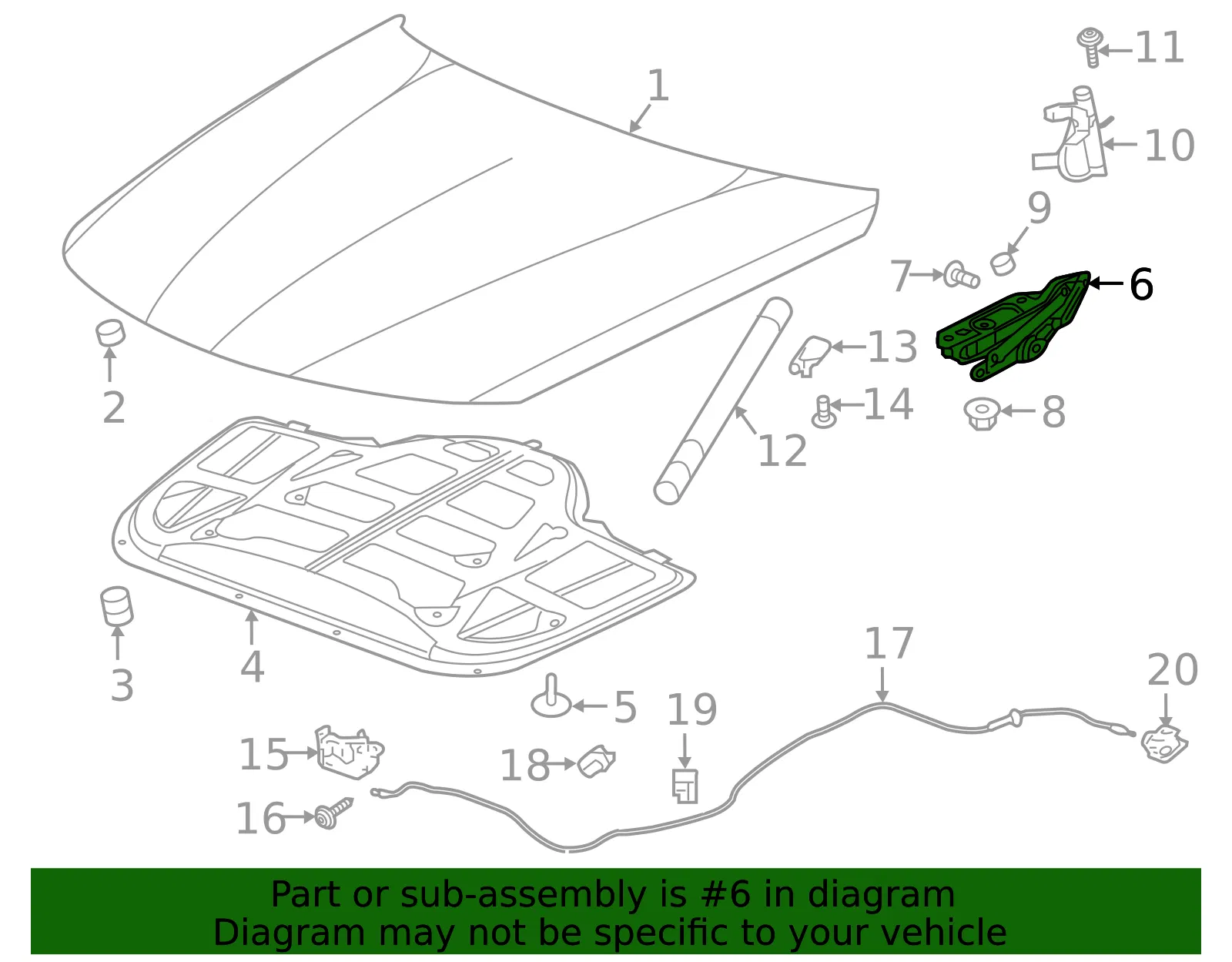 Hood Hinge - GM (84678250) - view 2