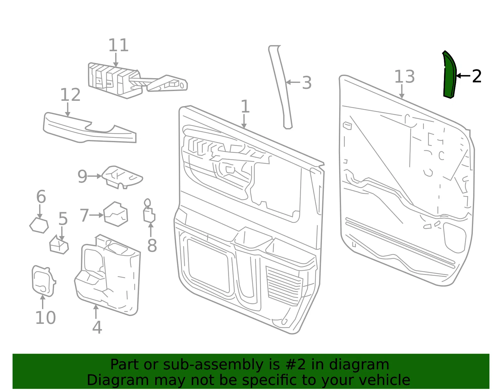 Front Molding - GM (84682291) - view 5