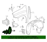 Radiator Support Splash Shield Bracket - GM (84689047) - view 7