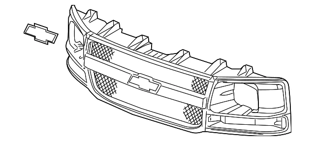 Front Grille - GM (84689072) - view 3