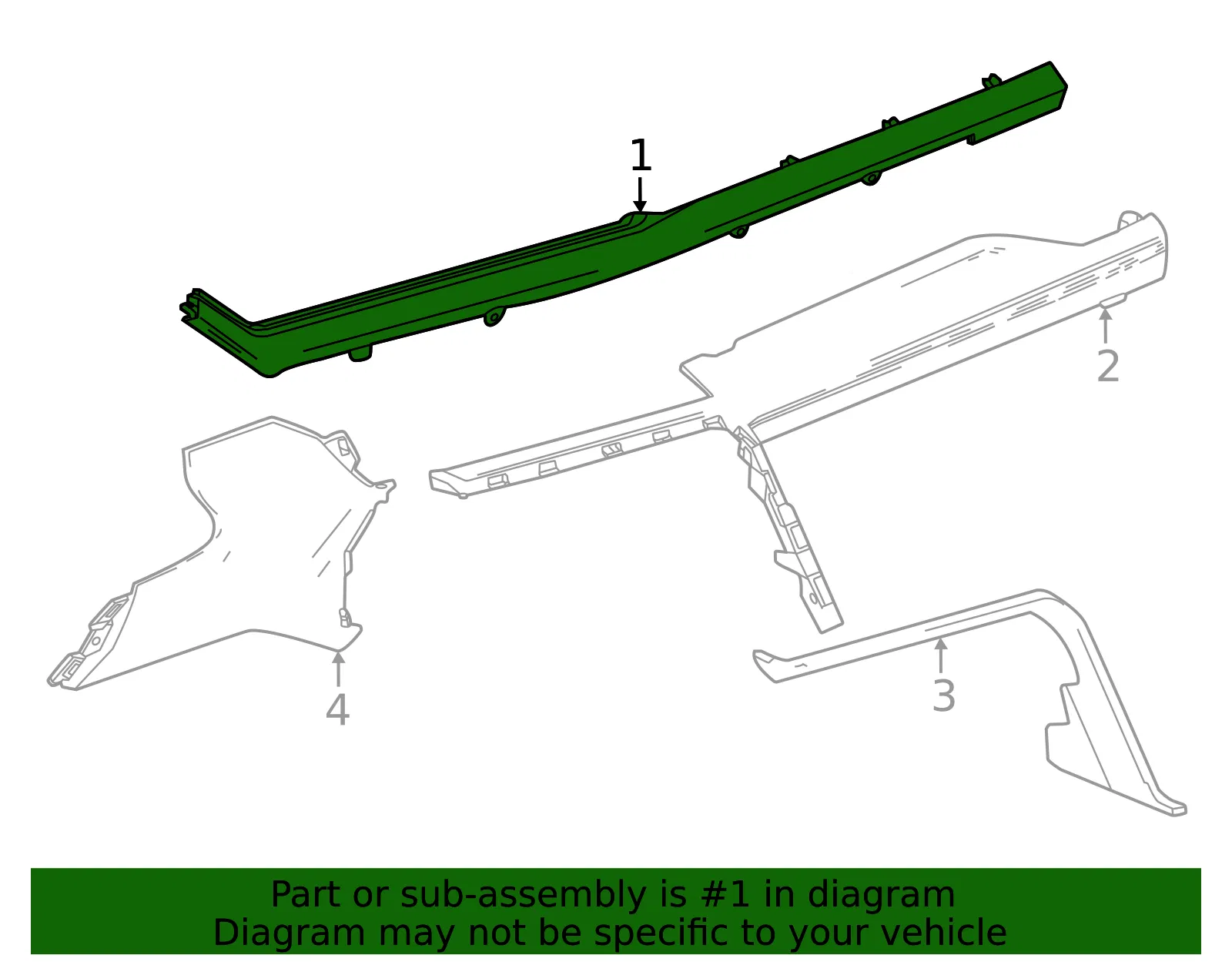 Upper Molding - GM (84700239) - view 3