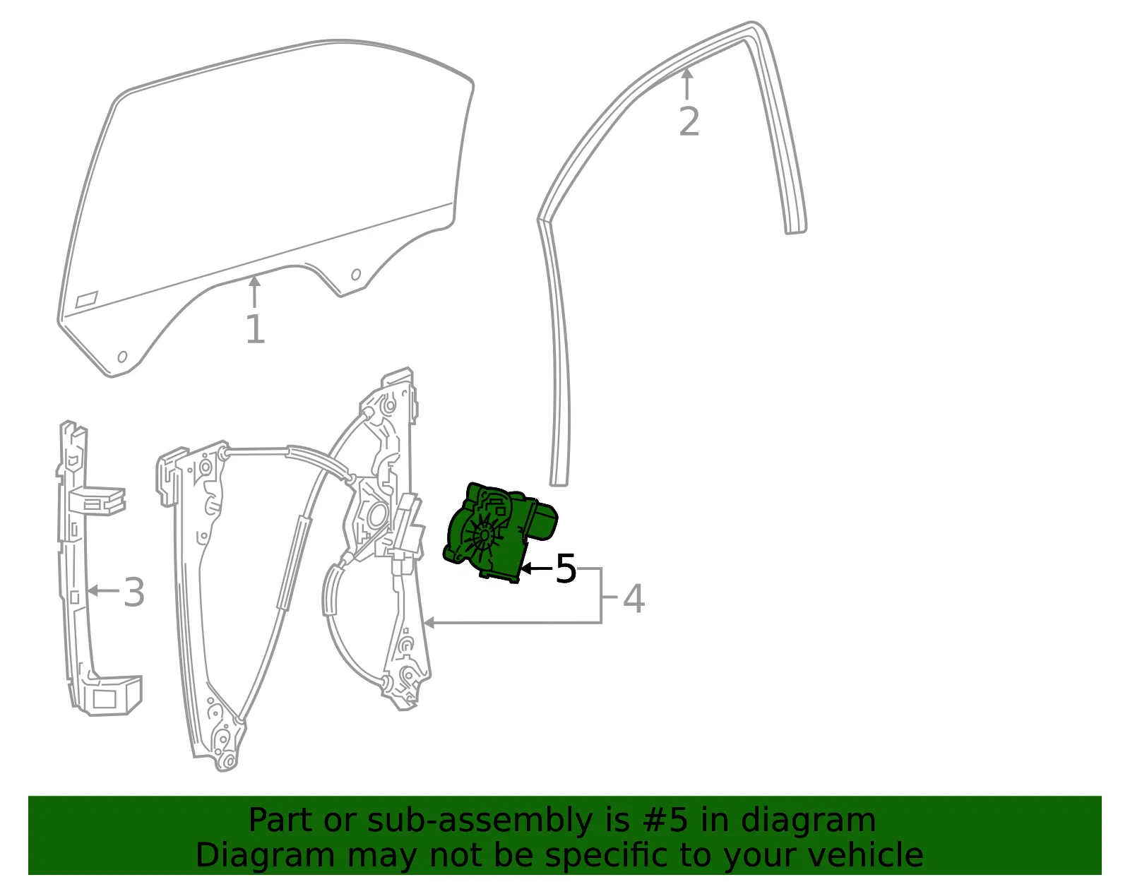 Window Motor - GM (84705679) - view 3