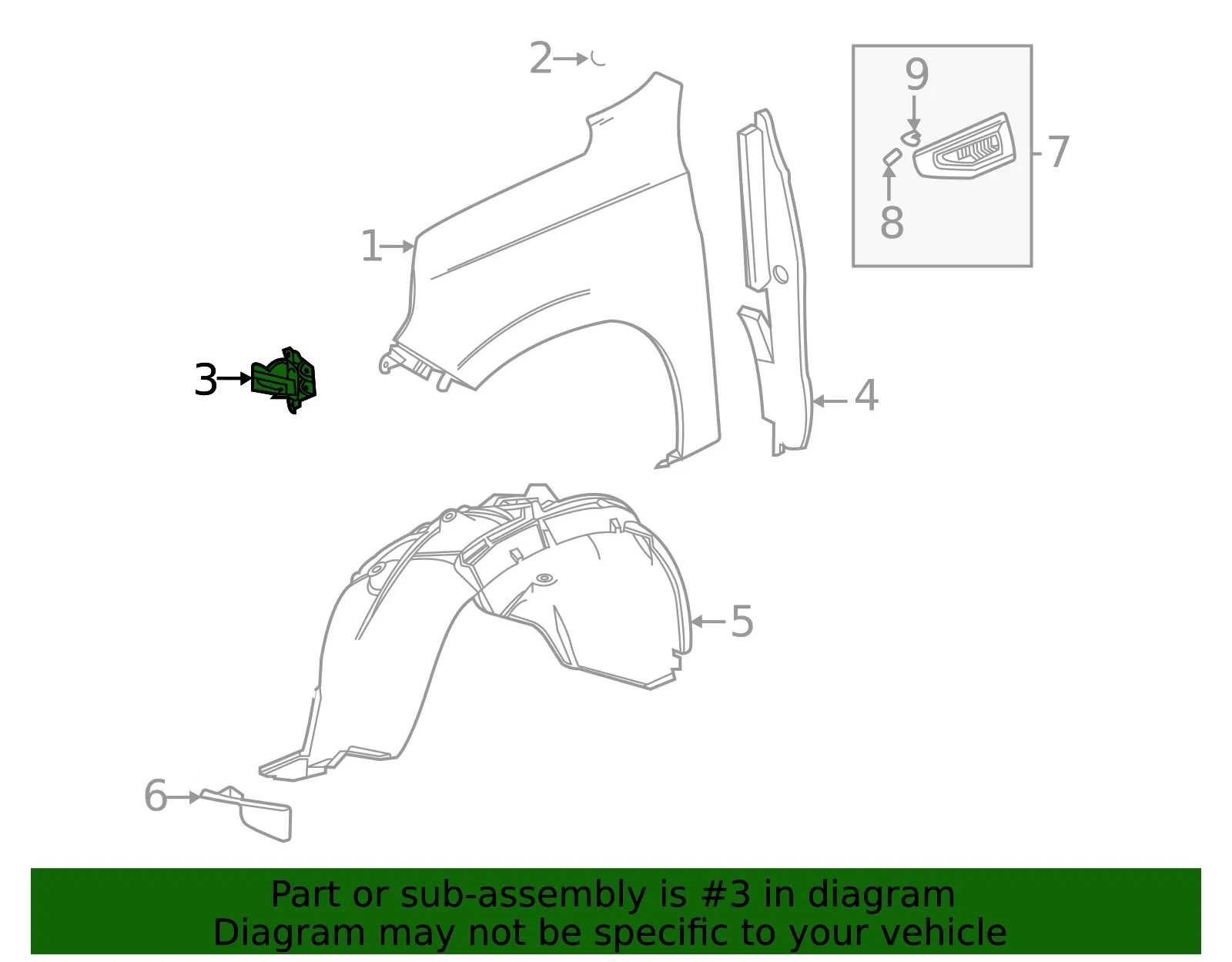 Fender Bracket - GM (84708909) - view 4