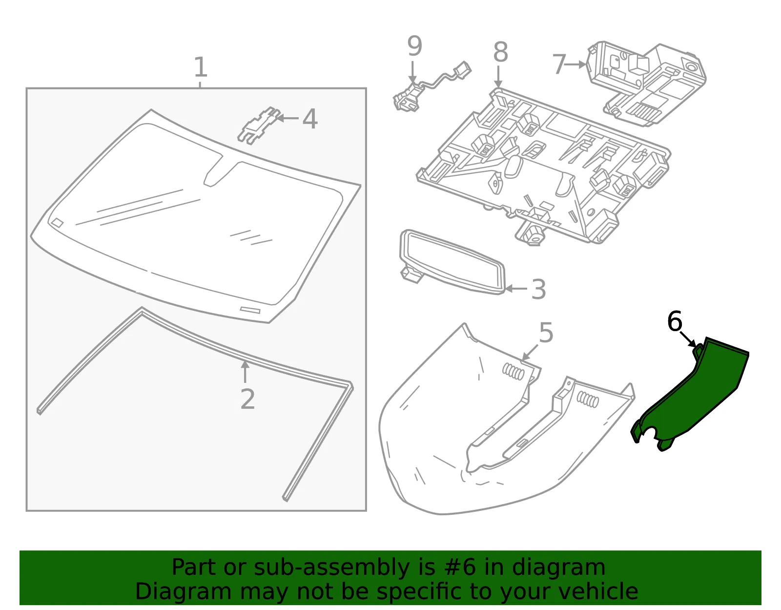 Mirror Cover Insert - GM (84717845) - view 3